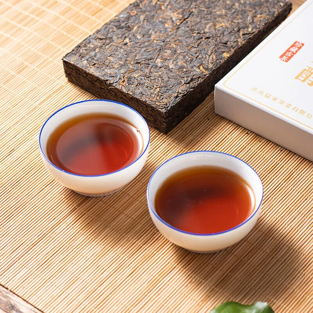 Natural BoKu Ancient Tree Golden Bud Puerh Tea Brick Yunnan Pu-erh Ripe Tea 250g