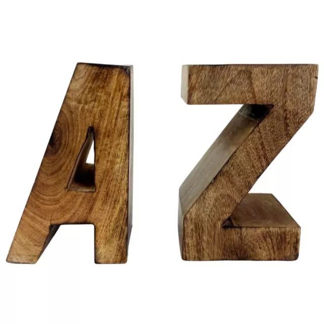 "Liberantes de madera maciza letras de la A a la Z 2 bloques gruesos biblioteca moderna contemporánea de 8"