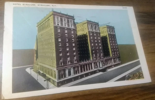 Syracuse New York NY Hotel 1940s Postcard