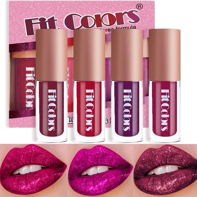 Glitter Liquido Rossetto Opaco Impermeabile Lungo Durata Labbra Lucido Cosmeti -