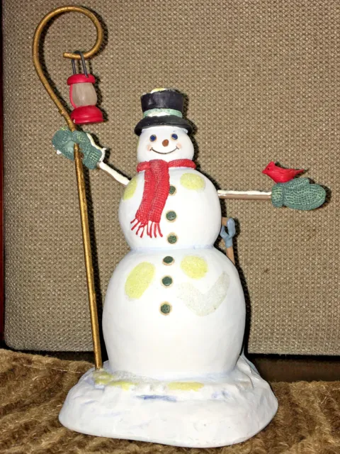 Hallmark Recuerdo Snowman Caja de Música Navidad 2000 Thomas Dejar En Nieve