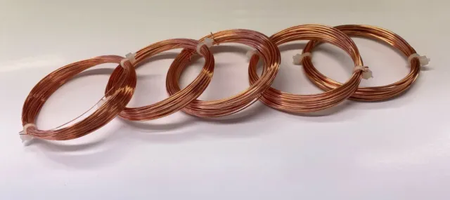 16 Gauge Copper Wire, 1.25mm Wire, Tarnish Resistant, 3 Metre Coil, Copper  Coil, Wire Wrapping, Non Tarnish Wire, Jewelry Wire, UK Seller 
