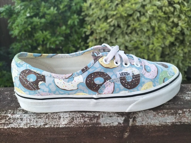 VANS DONUT PATTERN Sz Uk 4 Eu 37 Womens Trainers Skate Shoes Ex