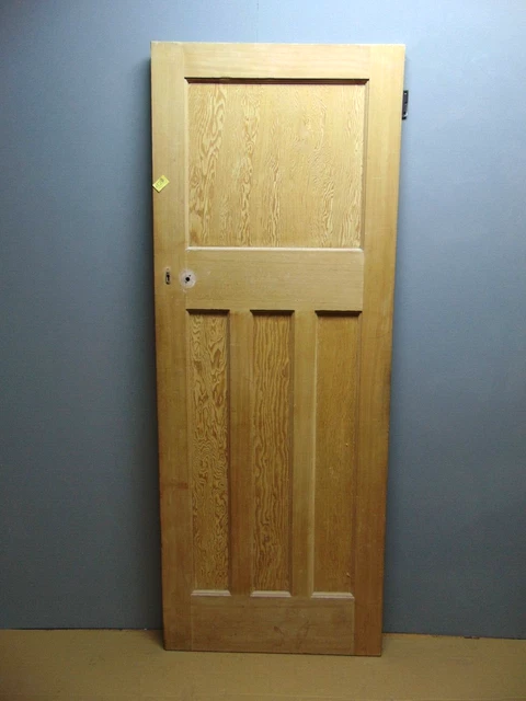 Door 1930's 4 Panel Pine Wooden 29 1/2" x 77" Internal  ref 123D