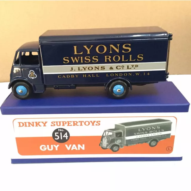 Atlas Diecast Dinky Toys Supertoys Guy Van Lyons Swiss Rolls Blue & Yellow #514