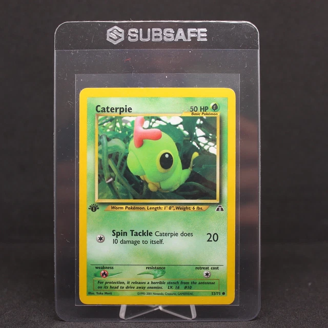 🔥 1st Edition Caterpie | Neo Discovery 53/75 | Moderately Played VG | WOTC 🔥