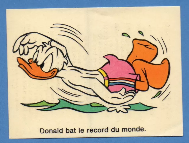 AUTOCOLLANT LA VACHE QUI RIT 1972 - DONALD BAT LE RECORD DU MONDE - JO Munich