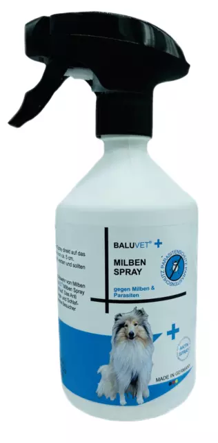 Baluvet® 500ml Milbenspray Hunde & Katzen Anti Milben Spray gegen Parasiten