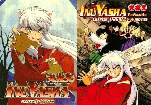 DVD Anime Inuyasha TV Series Season 1+2 +4 Movie + Hanyo No Yashahime  Season 1+2