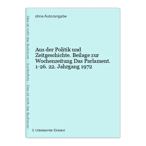 Aus der Politik und Zeitgeschichte. Beilage zur Wochenzeitung Das Parlament. 1-2