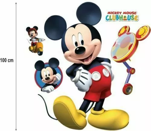 Wandaufkleber 100 cm Wandtattoo Wandsticker Micky Maus Minnie Mickey Mouse XL
