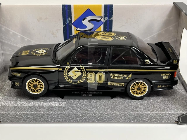 BMW E30 M3 Solido 90th Ann Édition Limitée 2022 Noir 1:18 Solido 1801517