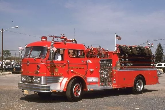 Blackwood Terrace NJ 1960s Mack C Model Pumper - Fire Apparatus Slide