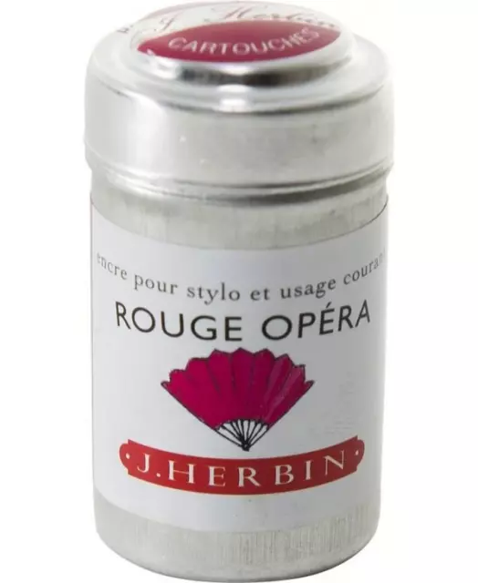 lot de 6 boites de cartouches d'encre ROUGE OPERA boite de 6 Herbin