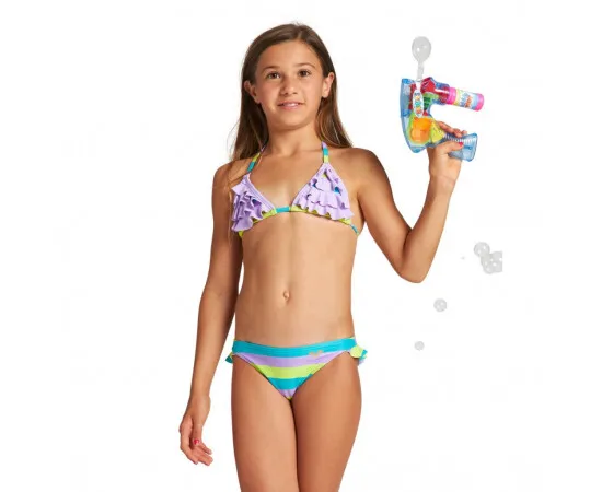 Arena Mädchen Badeanzug Schwimmanzug SWEETIE TRIANGLE, Lila MULTI, 10-11 Jahre