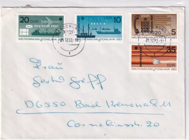 Gdr 2770-73 World Communications Year 1983 Communication Year Letter Cover