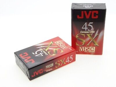 Nuevas cintas de video JVC EC-45 SX VHS-C (Paquete de 2) - Calidad superior - Publicación gratuita en el Reino Unido