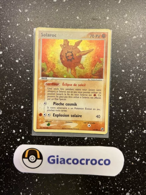 Pokemon Solaroc 13/100 Holo Card Ex French Sandstorm Vf fr Swirl