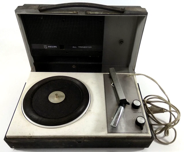 Platine Vinyle Philips 604 Vintage - Valise - Entraînement Direct - Occasion