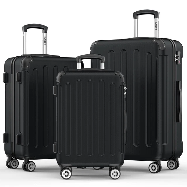 3 Piece Luggage Sets Hardshell Lightweight Suitcase with TSA Lock Spinner Wheels