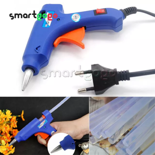 20W Electric Heating Hot Melt Glue Gun 7mm Adhesive Stick Repair Tool