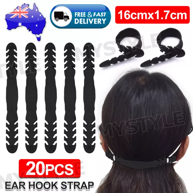 20Pcs Face Mask Ear Savers Au Stock Adjustable Head Hook Saver For Masks