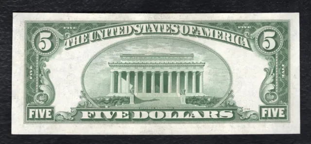 1934-D $5 Five Dollars Silver Certificate Currency Note Gem Uncirculated (F) 2