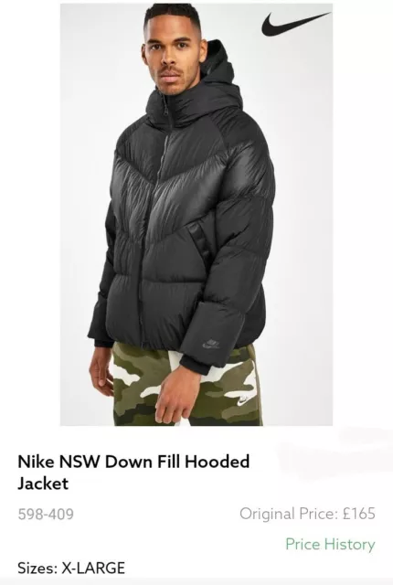 Nike NSW Premium Men's Down Fill Puffer Parka Jacket Blue/Red/White CU0280  673