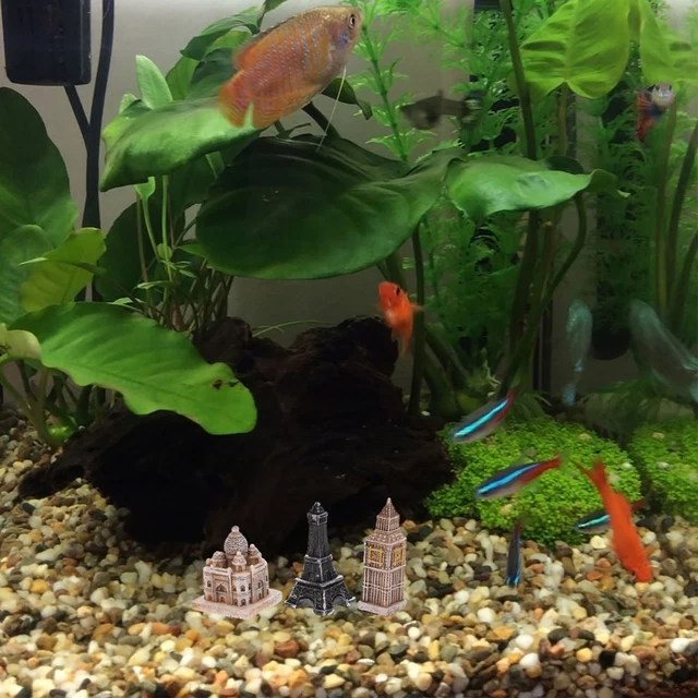 7 PCS ROMAN Colosseum Resin Castle Fish Tank Decoration Accessories $31 ...