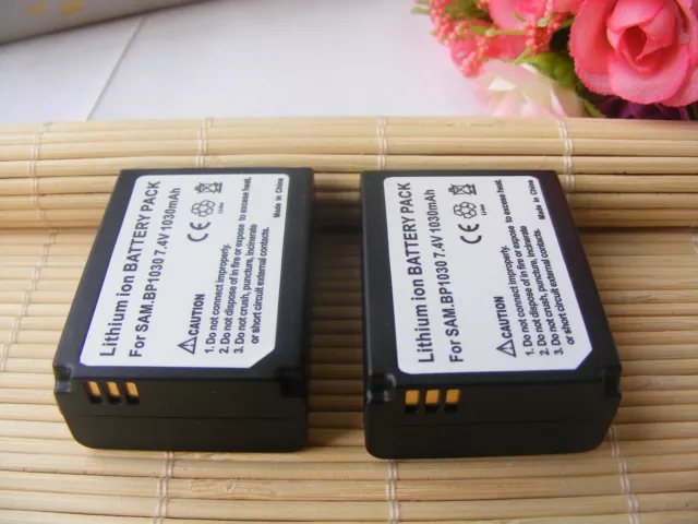 2 Battery 1030mAH Type BP1030 BP1130 BP-1030 BP-1130 for Samsung NX1100