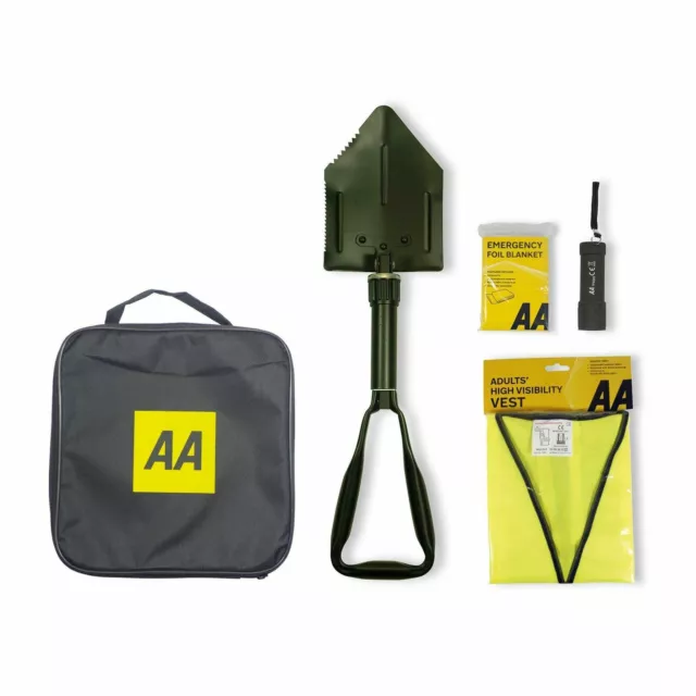 AA Winter Emergency Travel Car Kit Snow Shovel Torch Hi Vis Blanket