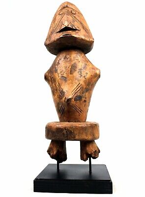 Art Africain Arts Premiers Tribal African - Statue Losso sur Socle - 35,5 Cms