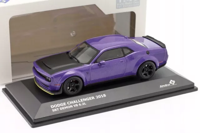 DODGE CHALLENGER SRT DEMON V8 6.2L 2018 Purple metallic - 1/43 - SOLIDO