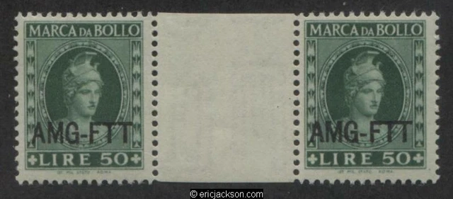 AMG Trieste Fiscal Revenue Stamp, FTT F49c1 mint, F-VF