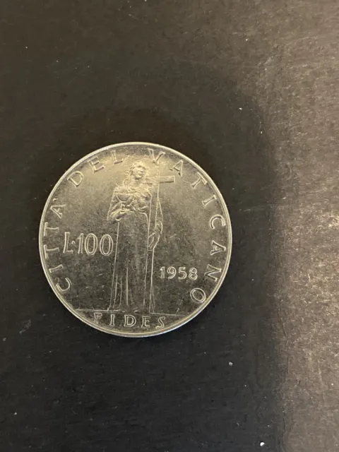 Vatican City 100 Lire Coin 1958. Rare