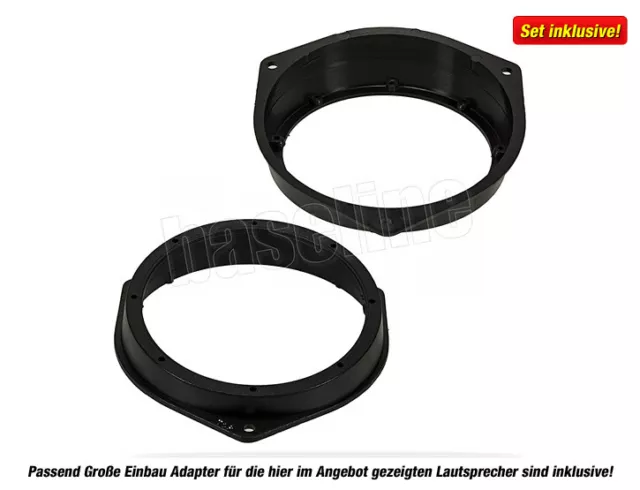 ALPINE 16,5m/10cm Front/Heck Auto Lautsprecher Komplett-SET für OPEL (#258) 2