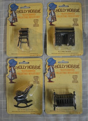 Vintage Holly Hobbie Die-Cast Old Fashioned Miniatures  Nrfb x 4