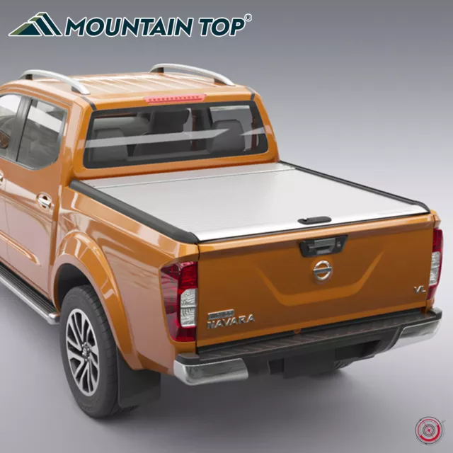 Laderaumabdeckung Mountaintop Rollo (Silber) | Nissan Navara King Cab D23 NP300