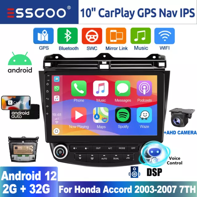 For Honda Accord 7 2003-2007 Android 12 Carplay GPS Car Stereo Touch Screen WIFI