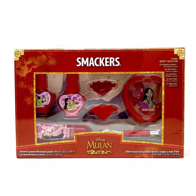 Disney Princes Mulan Lip Smackers Gift Set - 9 Piece Beauty Makeup Collection