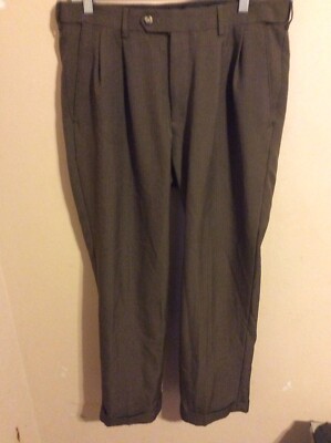 Croft & Barrow Classic Fit Dress Pants Mens 34x29 Pleated Straight Leg Cuffed