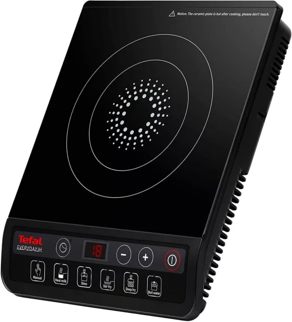 Placa de inducción de cerámica portátil para mesa Tefal IH201840 6