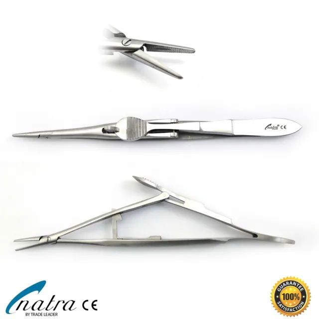 Cold Needle Holder 5 1/2in Straight Surgical Dental Seam NATRA