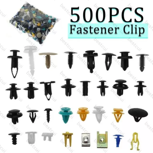 500Pcs Mixed Auto Fender Fastener Clips Kotflügel Türverkleidung Befestigung Set