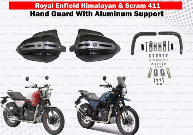 Royal Enfield "Protège-main avec support en aluminium pour Himalayan et...