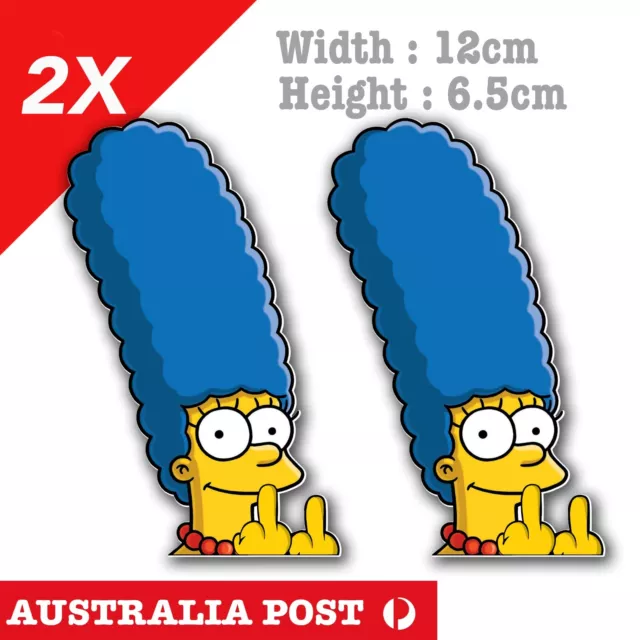 The Simpson Marge middle Finger Funny Car Window Sticker