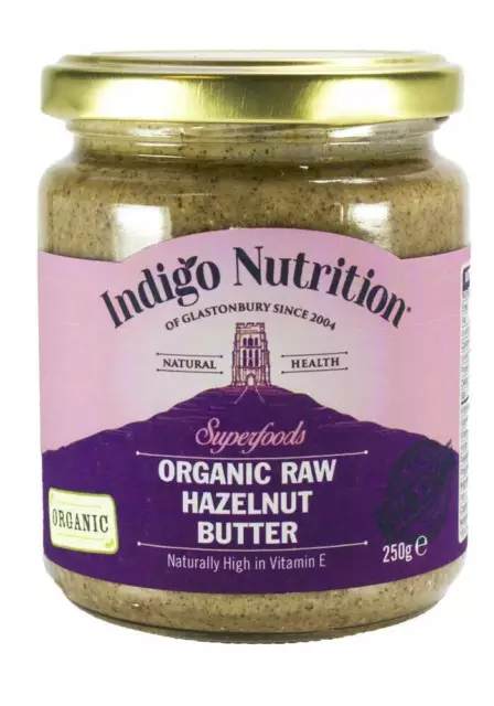 Organic Raw Hazelnut Butter - 250g - Indigo Herbs - 100% Pure