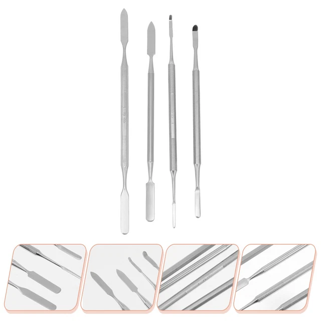 Cuchillo de palet de acero inoxidable juego de uñas herramienta lápiz de uñas varilla agitadora