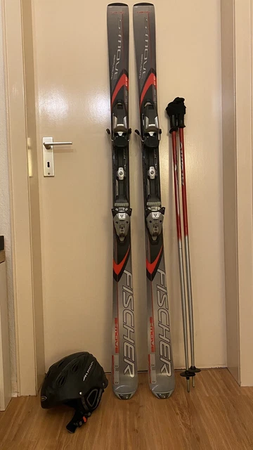 FISCHER  SKI Set 165 CM + Stöcke und Universal Helm