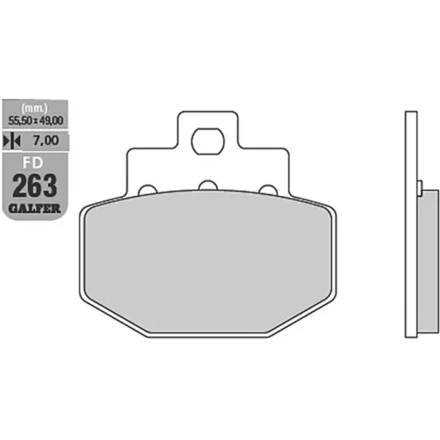 Galfer Bremsbelag FD263 Organisch hinten FD263-G1054 KBA FD263-G1054 84001600026